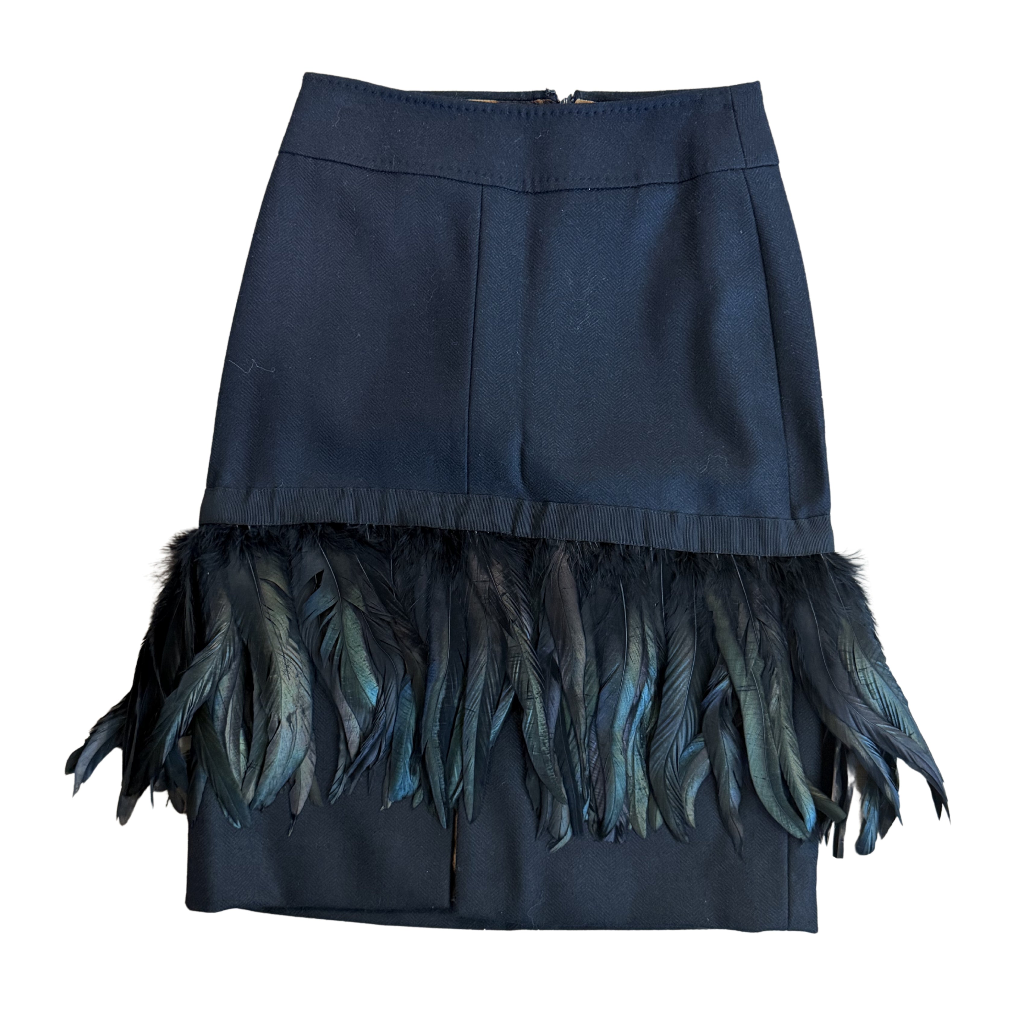Dolce and Gabbana Feather Trim Skirt