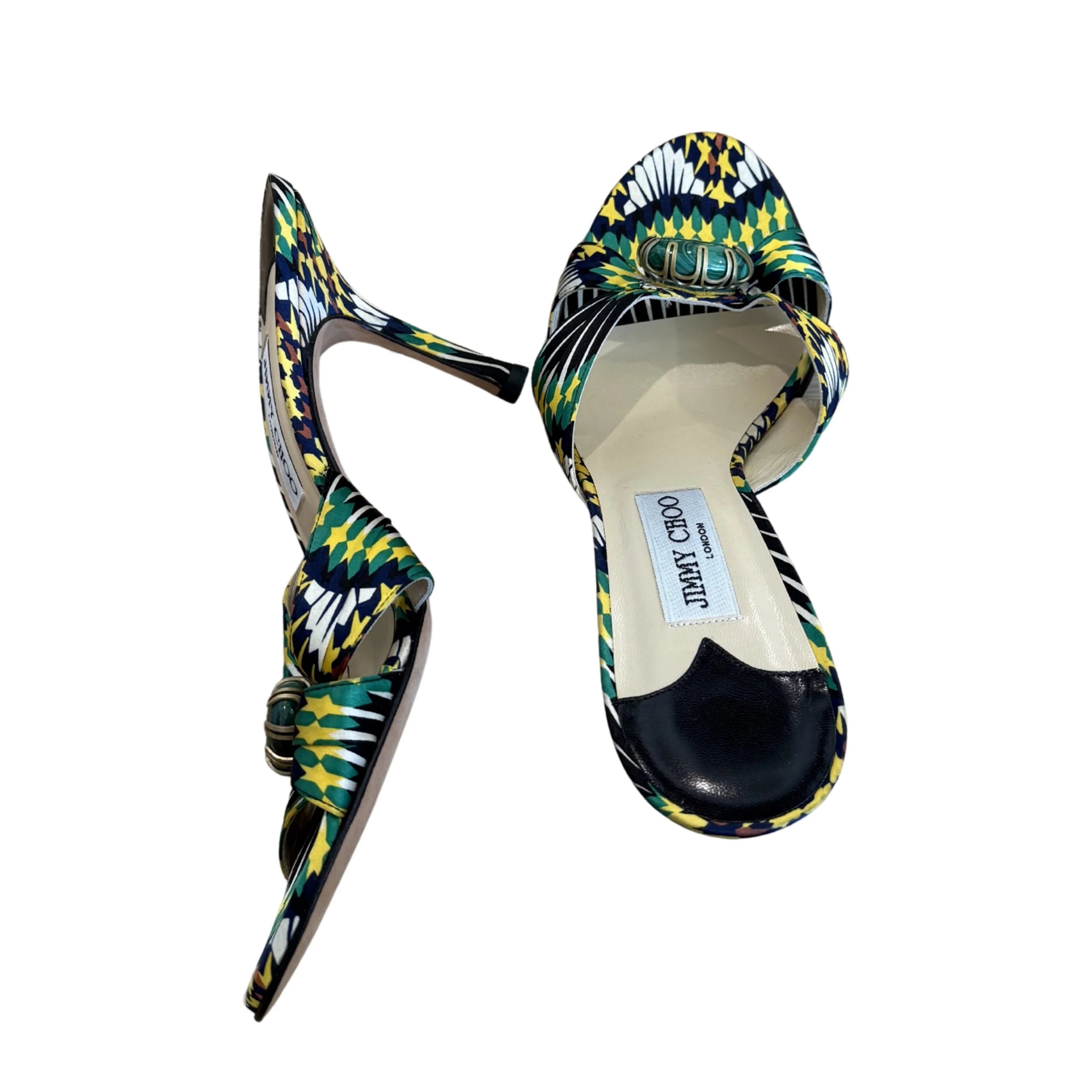 Jimmy Choo Patterned Satin Heels