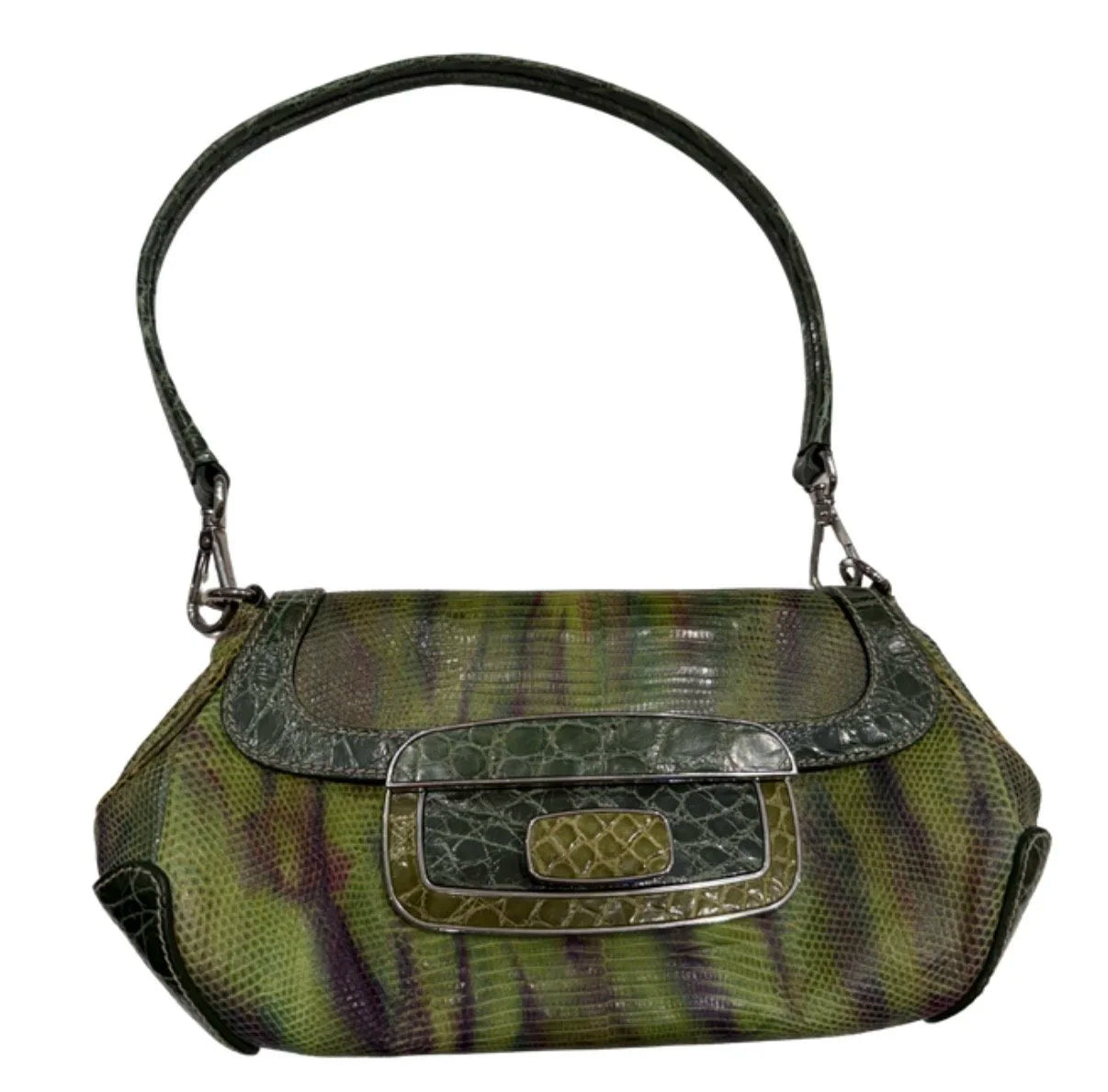 Vintage Prada Green Animal Skin Bag