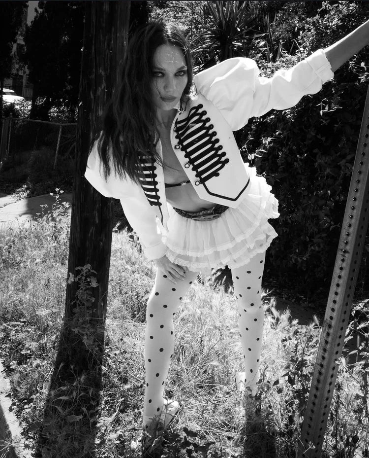 Maddie Ziegler, in our vintage YSL belt for Rollacoaster Magazine