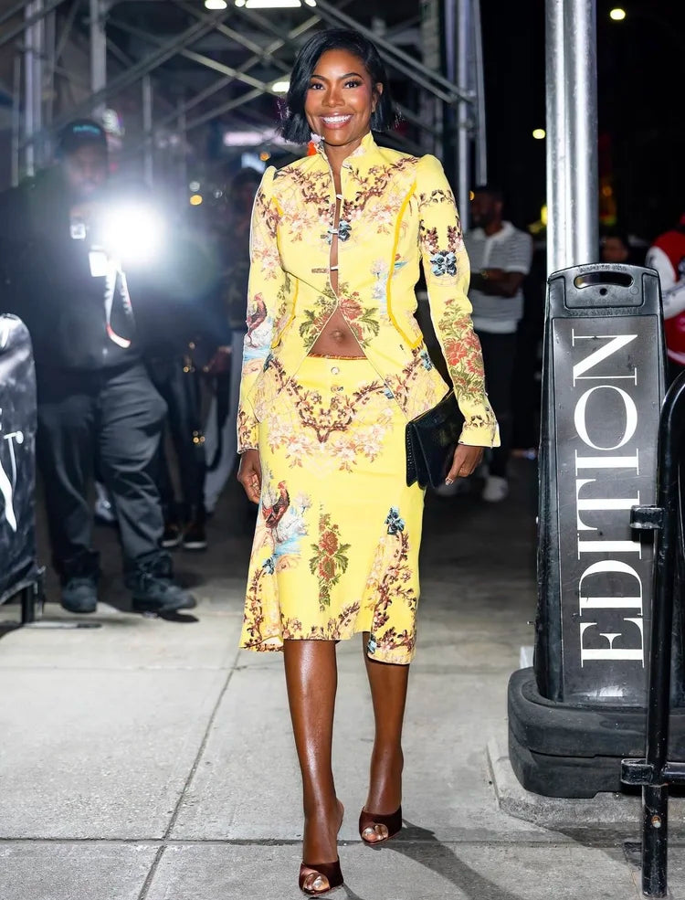 Gabrielle Union, in our SS2003 Roberto Cavalli set for a Pre Met Gala party in NYC