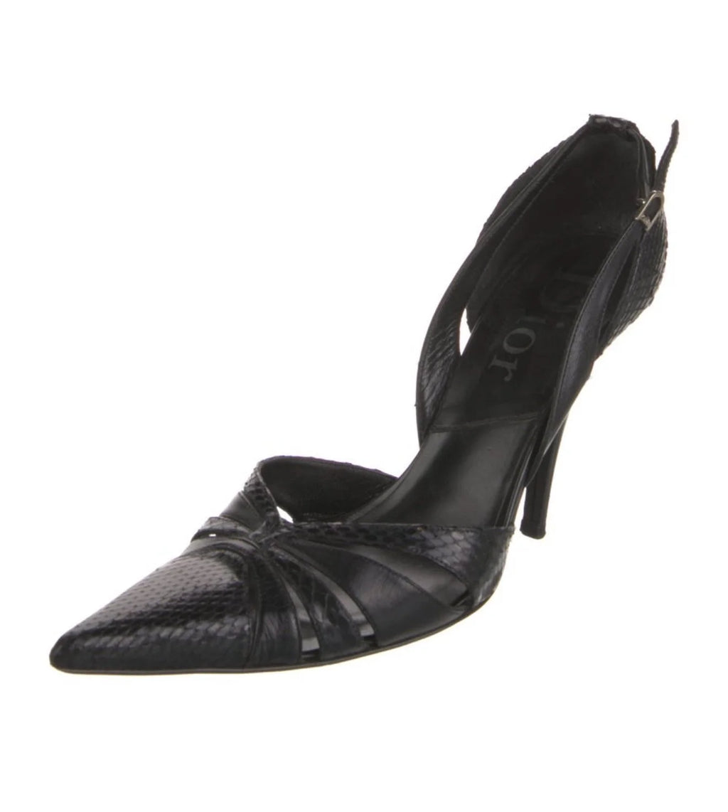 Dior Snakeskin D'Orsay Heel