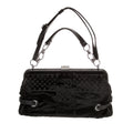 Chanel Velvet CC Checker Frame Bag