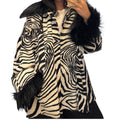 80's Mugler Fur Zebra Coat